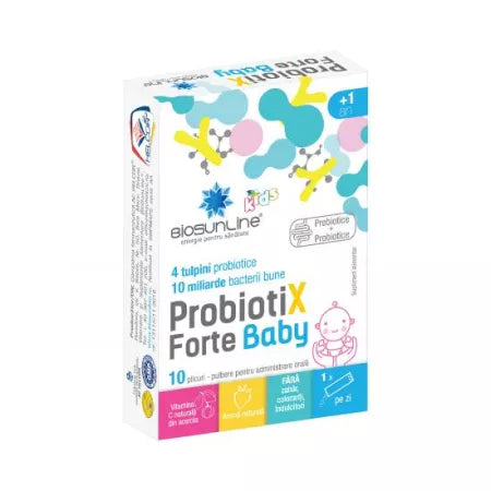 Probiotix Forte Baby, 10 plicuri, Helcor