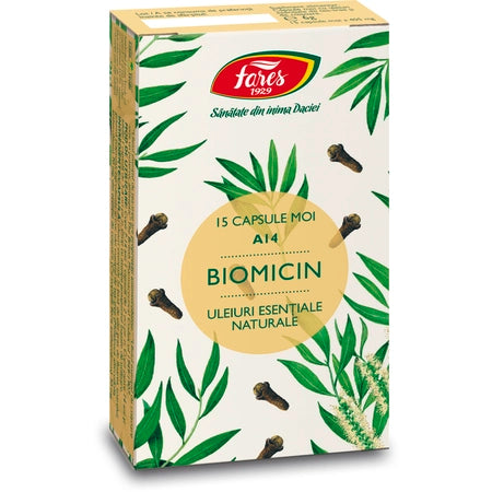 Biomicin antibiotic natural A14, 15 capsule, Fares