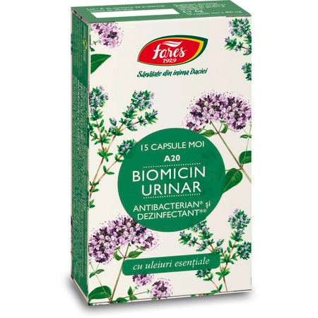 Biomicin urinar A20, 15 capsule, Fares