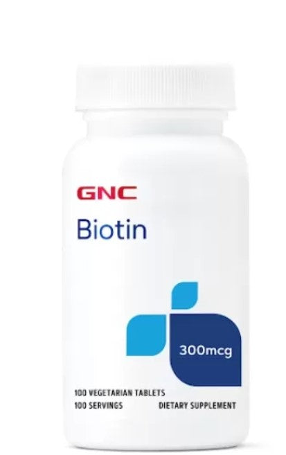 GNC Biotin 300 mcg, Biotina Pentru Sanatatea Parului, Pieli si Unghiilor, 100 tb
