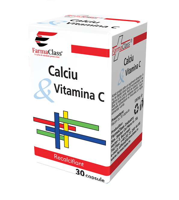 Calciu & Vitamina C 30cps