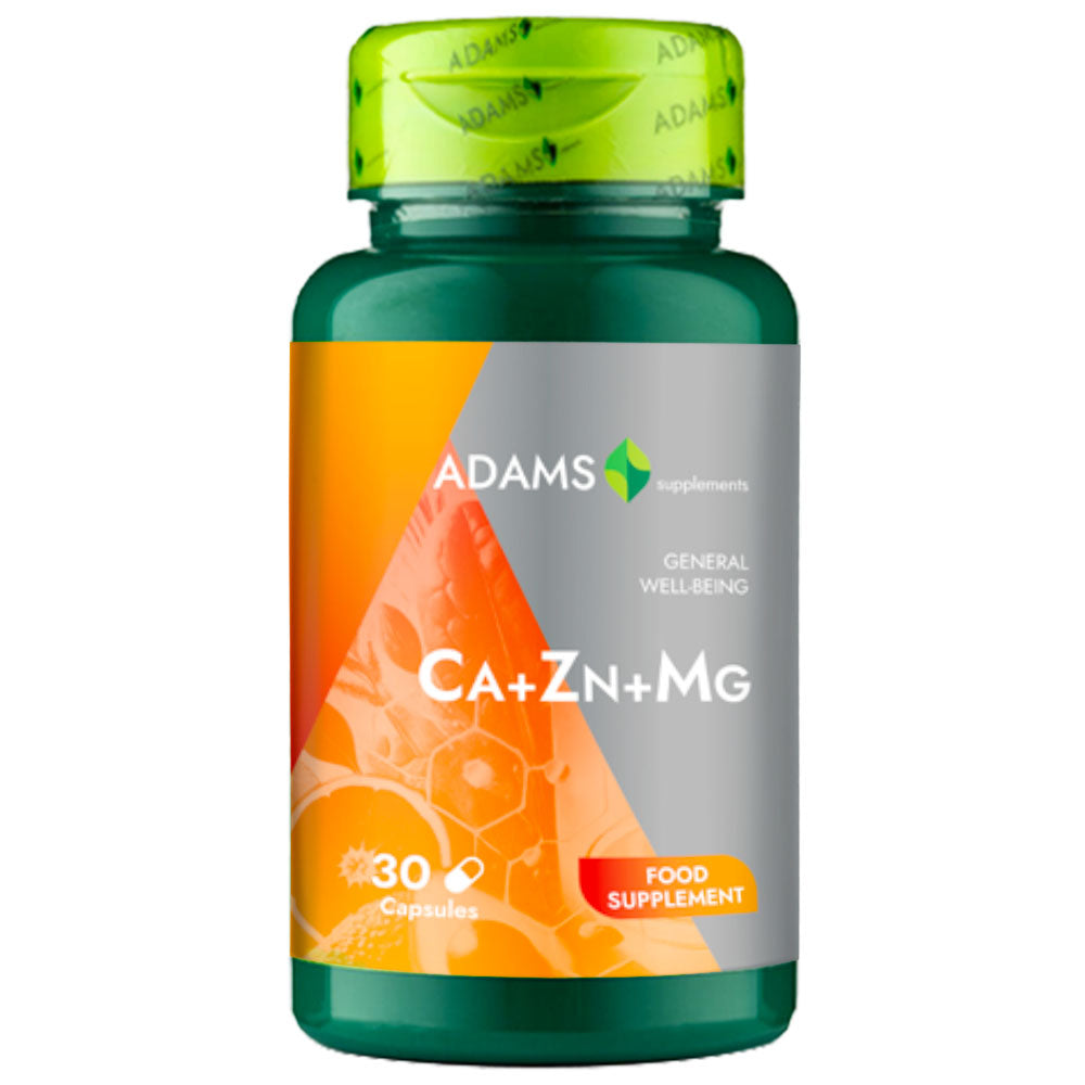 Ca+Zn+Mg, 30cps, Adams Supplements