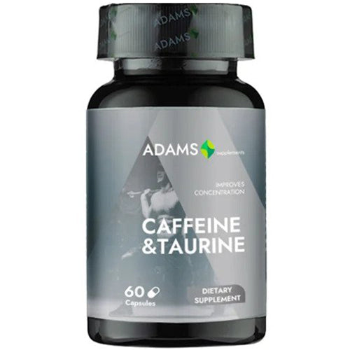 Caffeine + Taurine, 680mg, 60cps, Adams Supplements