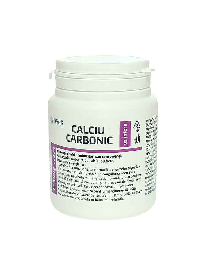 CALCIU CARBONIC – pulbere, 100g
