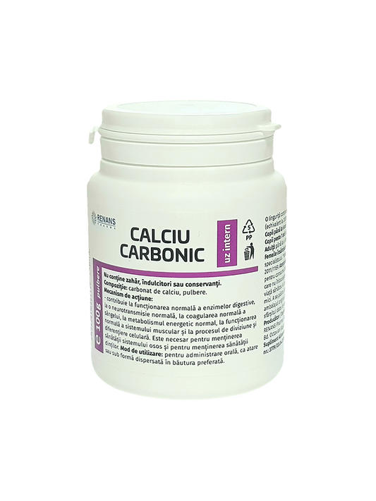 CALCIU CARBONIC – pulbere, 100g