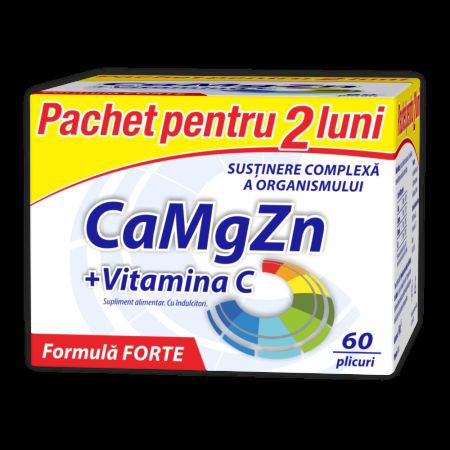 CaMgZn + Vitamina C, 60 plicuri, Zdrovit