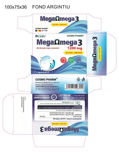Mega Omega 3 Ulei De Peste Super Concentrat, Inima si Creier Sanatos