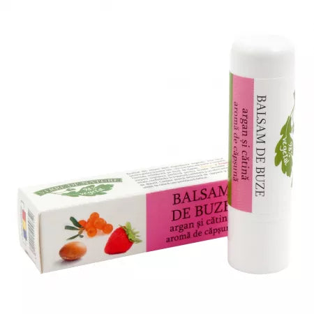 Balsam de buze cu argan, catina si capsune, 4.8 g, Manicos