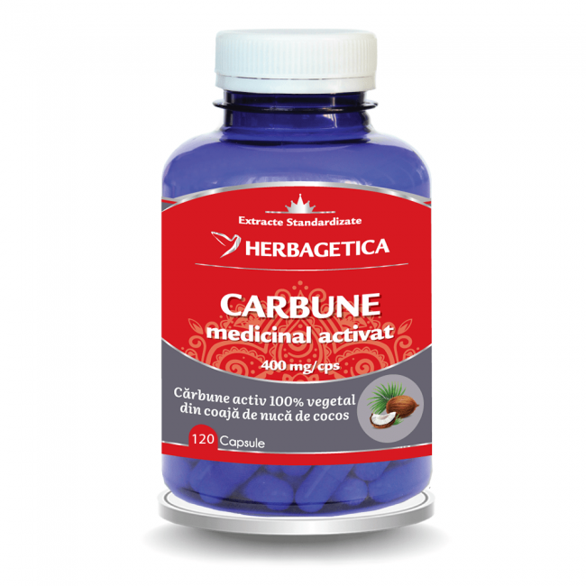 Carbune Medicinal Activat Herbagetica 120 Capsule