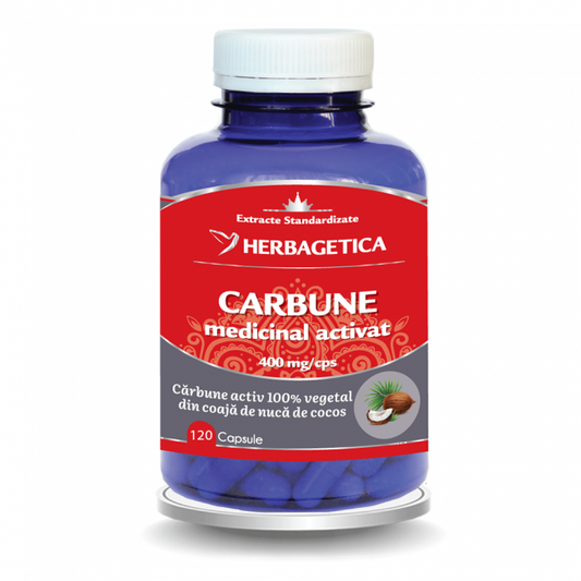 Carbune Medicinal Activat Herbagetica 120 Capsule
