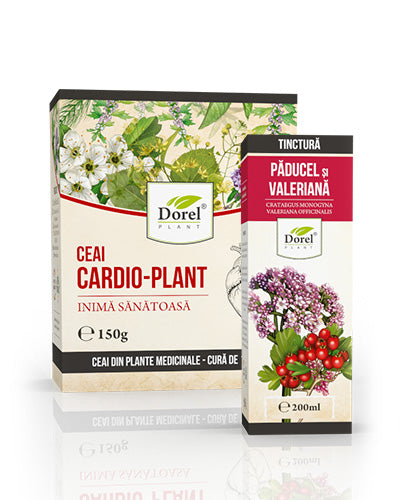 Ceai Cardio-Plant + Tinctură de Păducel și Valeriană