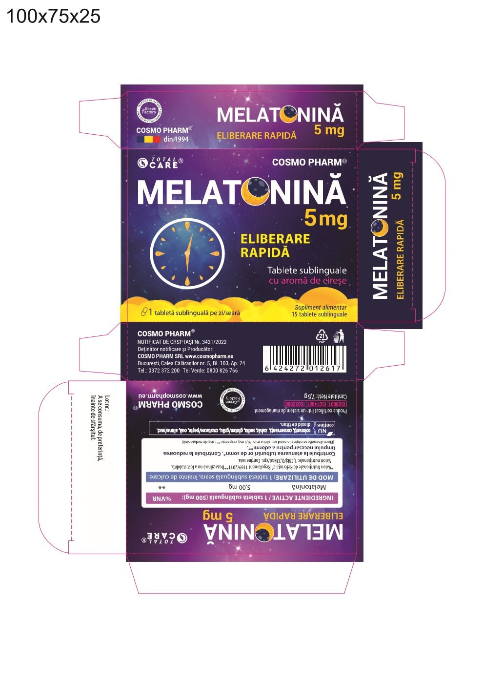 MELATONINA 5 mg FAST RELEASE – Adormi Usor, Somn Profund