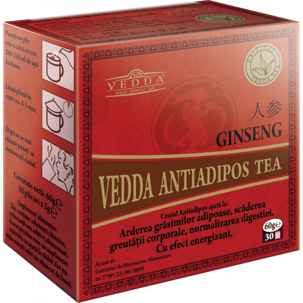 Ceai curativ, Antiadipos Vedda cu Ginseng