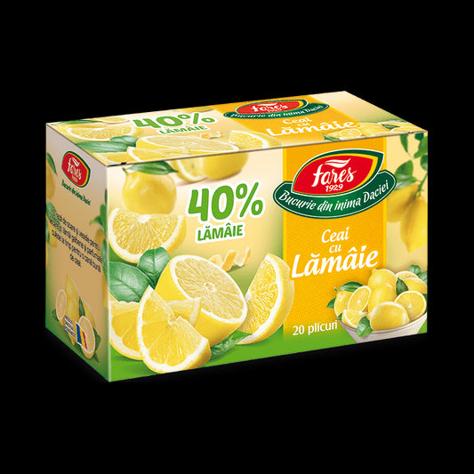 Ceai cu lămâie 40%, ceai la plic