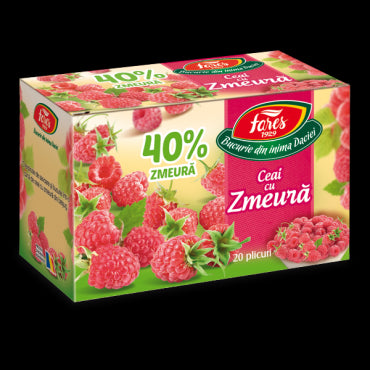 Ceai cu zmeură 40%, ceai la plic