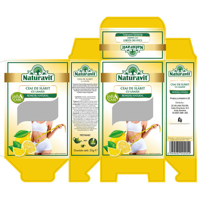 Ceai de slabit cu lamaie, 50 g, Naturavit