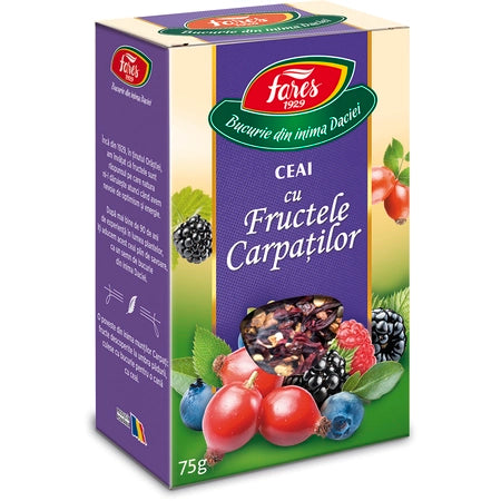 Ceai Fructele Carpatilor Aromafruct, 75 g, Fares