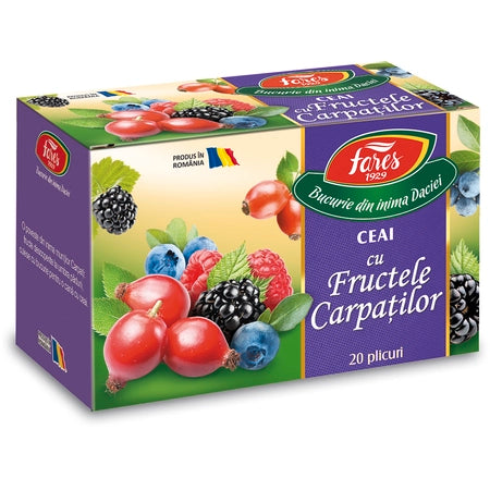 Ceai Fructele Carpatilor Aromfruct, 20 plicuri, Fares