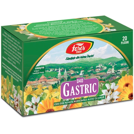 Ceai Gastric D40, 20 plicuri, Fares