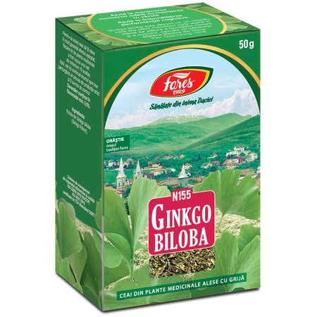 Ceai Ginkgo biloba frunze N155, 50 g, Fares