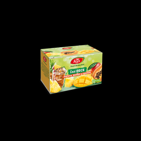 Ceai rece cu papaya, mango și ananas