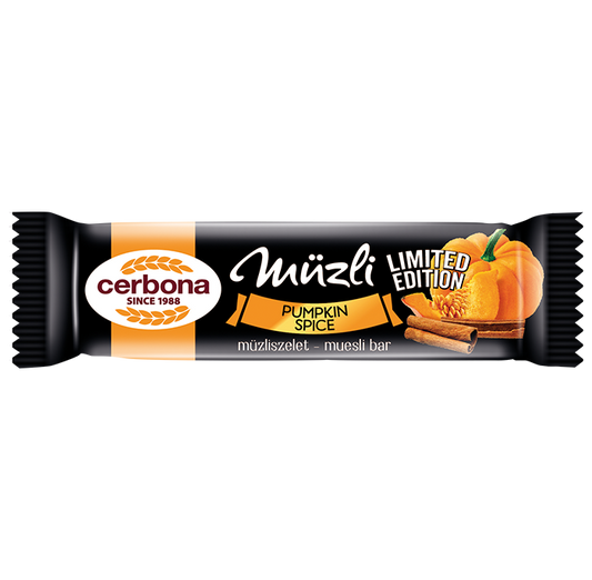 Cerbona baton muzli cu dovleac picant