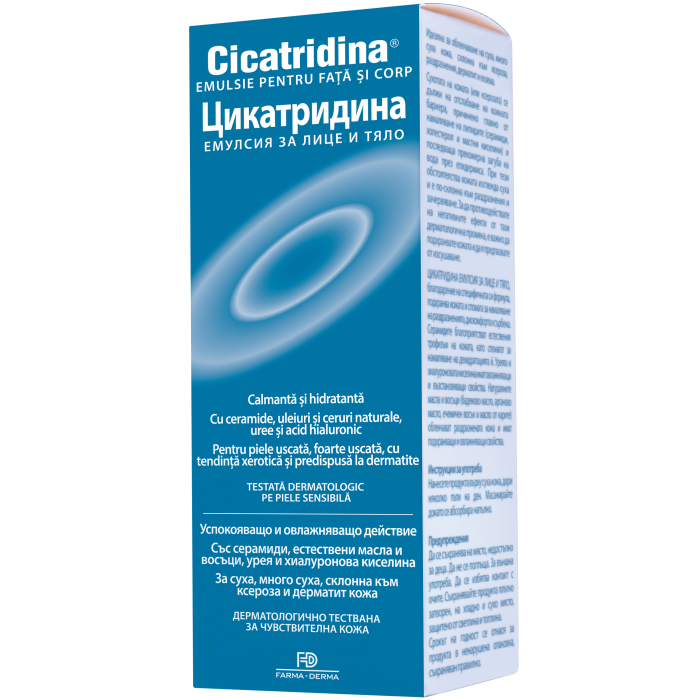 Cicatridina emulsie - pentru piele uscată, deshidratată și eczeme
