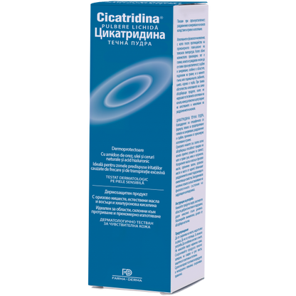Cicatridina pulbere lichidă - ideală pentru zonele predispuse iritațiilor