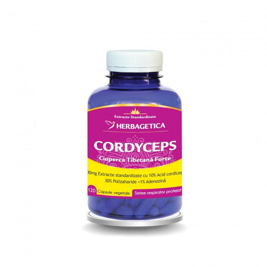 Cordyceps 10/30/1 Ciuperca Tibetana Forte Herbagetica 120 capsule
