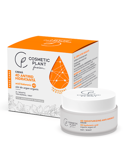 HYALURON 4D - Cremă antirid hidratantă cu acid hialuronic 4D & ulei de argan organic