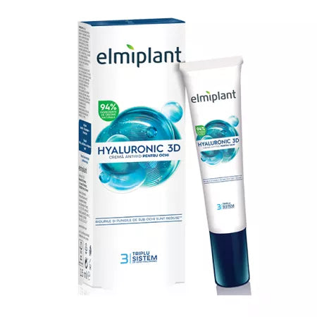 Cremă Antirid pentru Ochi Hyaluronic 3D Elmiplant, 15 ml