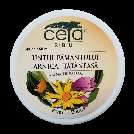 Crema cu untul pamantului, tataneasa si arnica, 50 ml, Ceta Sibiu