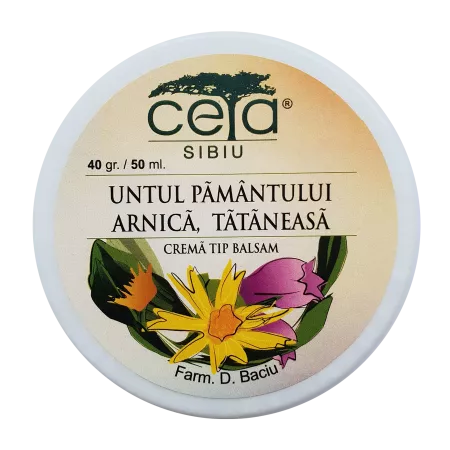 Crema cu untul pamantului, tataneasa si arnica, 50 ml, Ceta Sibiu