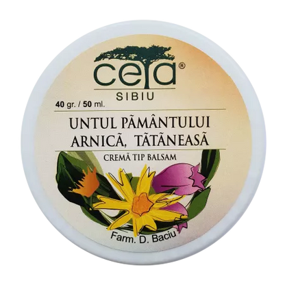 Crema cu untul pamantului, tataneasa si arnica, 50 ml, Ceta Sibiu