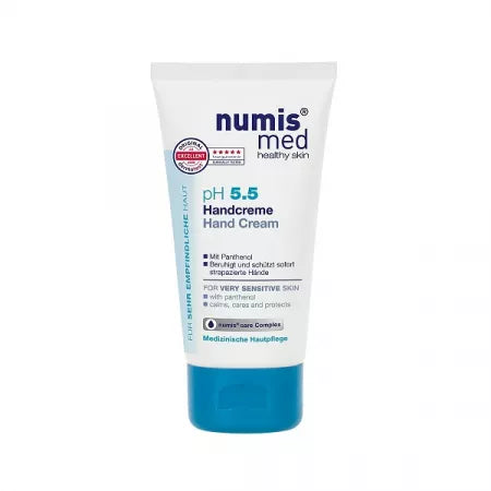 Crema de maini Sensitiv PH 5.5, 75 ml, Numismed