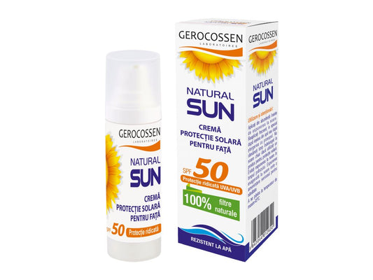 Crema protectie solara pentru fata SPF 50 Gerocossen Natural Sun 30 ml