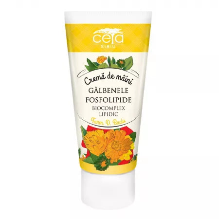 Crema de maini cu extract de galbenele si fosfolipide, 50 ml, Ceta Sibiu