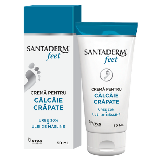 Crema pentru calcaie crapate Santaderm 4feet, 50 ml, Viva Pharma
