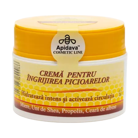 Crema pentru ingrijirea picioarelor, 50 ml, Apidava