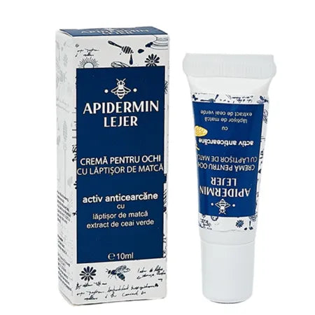 Crema pentru ochi activ anticearcane Apidermin Lejer, 10 ml, Complex Apicol