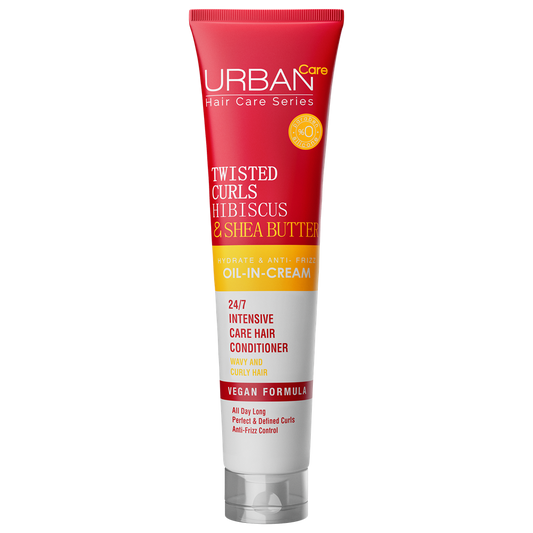 Crema pentru par cret cu Hibiscus si unt de Shea, 175 ml, Urban Care