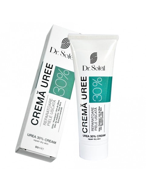 Cremă Uree 30% cu Unt de Shea, Ulei de măsline, Aloe Vera și Extract Lavandă, 50 ml