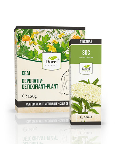Ceai Depurativ-Detoxifiant-Plant + Tinctură de Soc