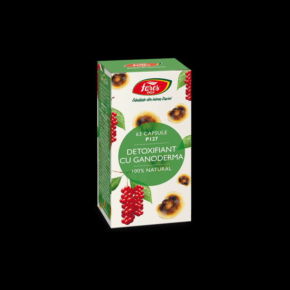 Detoxifiant cu ganoderma, P127, 63 capsule