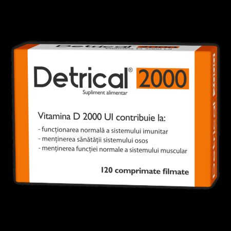 Detrical Vitamina D 2000UI, 120 comprimate filmate, Zdrovit
