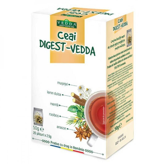Ceai Vedda Digest – 20 plicuri – 50 g