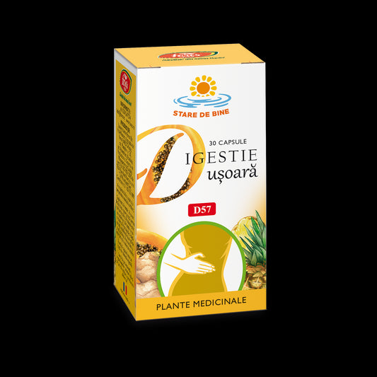 Digestie ușoară, D57, 30 capsule