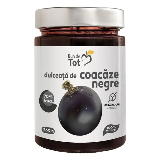 Bun de Tot Coacaze Negre dulceata fara zahar - 360g