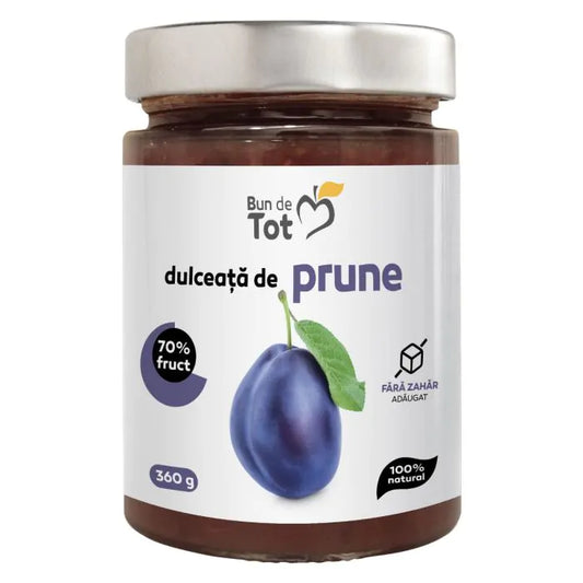 Bun de Tot Dulceata de prune, 100% NATURAL, fara zahar adaugat, fara chimicale
