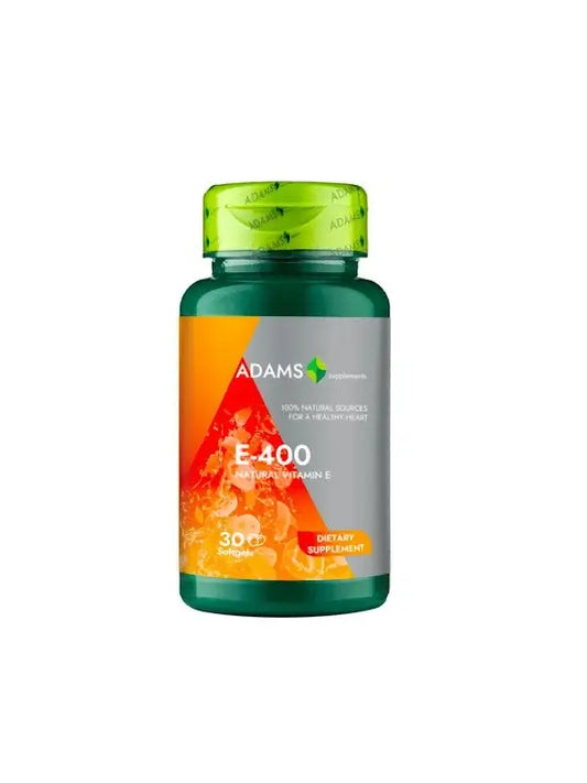 Vitamina E 400 naturală Adams Vision, 30 capsule